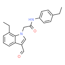 1H-Indole-1-acetamide,7-ethyl-N-(4-ethylphenyl)-3-formyl-(9CI)结构式