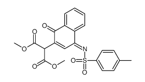 dimethyl 2-[4-(4-methylphenyl)sulfonylimino-1-oxonaphthalen-2-yl]propanedioate Structure