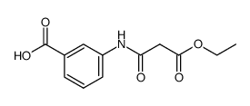 3-(2-ethoxycarbonyl-acetylamino)-benzoic acid结构式