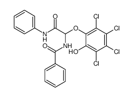 N-Benzoyl-α-(2-hydroxy-3.4.5.6-tetrachlorophenoxy)glycinanilid结构式