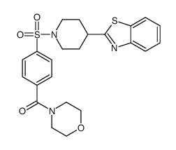 Morpholine, 4-[4-[[4-(2-benzothiazolyl)-1-piperidinyl]sulfonyl]benzoyl]- (9CI) structure