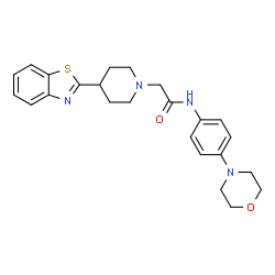 1-Piperidineacetamide,4-(2-benzothiazolyl)-N-[4-(4-morpholinyl)phenyl]-(9CI) Structure