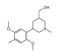 [5-(2,5-dimethoxy-4-methylphenyl)-1-methylpiperidin-3-yl]methanol结构式