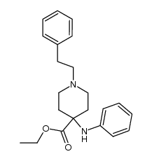 4-anilino-1-phenethyl-piperidine-4-carboxylic acid ethyl ester Structure