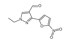 1-ethyl-3-(5-nitrofuran-2-yl)pyrazole-4-carbaldehyde Structure