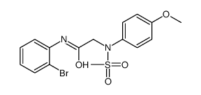 N-(2-bromophenyl)-2-(4-methoxy-N-methylsulfonylanilino)acetamide结构式