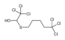 2,2,2-trichloro-1-(5,5,5-trichloropentylsulfanyl)ethanol Structure