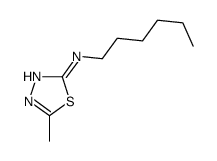 N-hexyl-5-methyl-1,3,4-thiadiazol-2-amine结构式