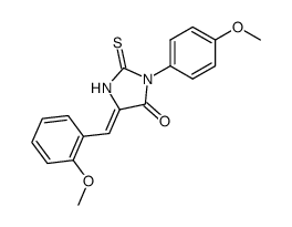 5-(2-methoxy-benzylidene)-3-(4-methoxy-phenyl)-2-thioxo-imidazolidin-4-one结构式