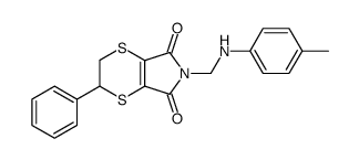 6-(4-methyl-anilinomethyl)-2-phenyl-2,3-dihydro-[1,4]dithiino[2,3-c]pyrrole-5,7-dione Structure