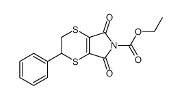 5,7-dioxo-2-phenyl-2,3,5,7-tetrahydro-[1,4]dithiino[2,3-c]pyrrole-6-carboxylic acid ethyl ester结构式