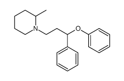 2-methyl-1-(3-phenoxy-3-phenylpropyl)piperidine结构式