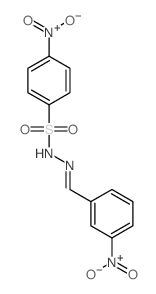 Benzenesulfonic acid,4-nitro-, 2-[(3-nitrophenyl)methylene]hydrazide结构式