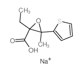 2-ethyl-3-methyl-3-thiophen-2-yl-oxirane-2-carboxylic acid Structure