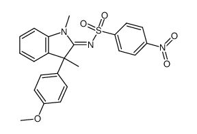 N-[3-(4-methoxy-phenyl)-1,3-dimethyl-1,3-dihydro-indol-2-ylidene]-4-nitro-benzenesulfonamide结构式