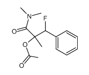 Acetic acid 1-dimethylcarbamoyl-2-fluoro-1-methyl-2-phenyl-ethyl ester结构式