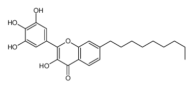 3-hydroxy-7-nonyl-2-(3,4,5-trihydroxyphenyl)chromen-4-one结构式