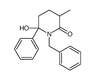 1-benzyl-6-hydroxy-3-methyl-6-phenylpiperidin-2-one Structure
