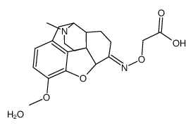 2-[(E)-[(4R,4aR,7aS,12bS)-9-methoxy-3-methyl-1,2,4,4a,5,6,7a,13-octahydro-4,12-methanobenzofuro[3,2-e]isoquinoline-7-ylidene]amino]oxyacetic acid,hydrate Structure