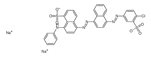 disodium 5-((4-((4-chloro-3-sulfonatophenyl)azo)-1-naphthyl)azo)-8-(phenylamino)-1-naphthalenesulfonate structure