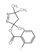 Benzoicacid, 2-chloro-, 4,5-dihydro-3,5,5-trimethyl-3H-pyrazol-3-yl ester Structure