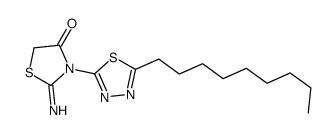 2-imino-3-(5-nonyl-1,3,4-thiadiazol-2-yl)-1,3-thiazolidin-4-one结构式