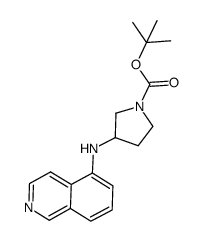 3-(isoquinolin-5-ylamino)pyrrolidine-1-carboxylic acid tert-butyl ester结构式