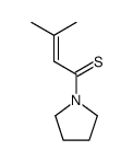 Pyrrolidine,1-(3-methyl-1-thioxo-2-butenyl)- (9CI)结构式