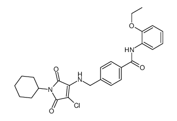4-[[(4-chloro-1-cyclohexyl-2,5-dioxopyrrol-3-yl)amino]methyl]-N-(2-ethoxyphenyl)benzamide结构式