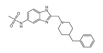 N-(2-[(4-benzylpiperidin-1-yl)methyl]benzimidazol-5-yl)methanesulfonamide结构式