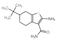2-氨基-6-叔丁基-4,5,6,7-四氢-1-苯并噻吩-3-羧酰胺结构式