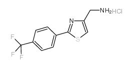 4-氨甲基-2-(4-三氟甲基)苯基-1,3-噻唑盐酸盐结构式