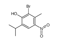 2-bromo-3-methyl-4-nitro-6-propan-2-ylphenol结构式
