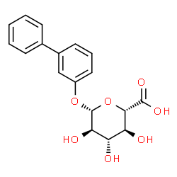 beta-D-Glucopyranosiduronic acid, (1,1'-biphenyl)-3-yl Structure