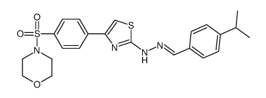 4-(4-morpholin-4-ylsulfonylphenyl)-N-[(4-propan-2-ylphenyl)methylideneamino]-1,3-thiazol-2-amine Structure