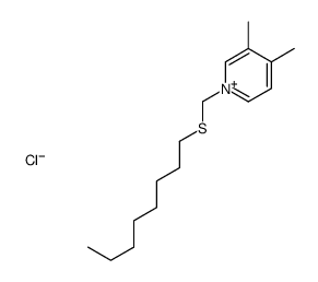 3,4-dimethyl-1-(octylsulfanylmethyl)pyridin-1-ium,chloride结构式