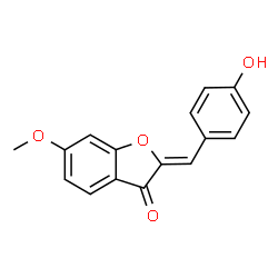(2Z)-2-(4-Hydroxybenzylidene)-6-methoxy-1-benzofuran-3(2H)-one结构式