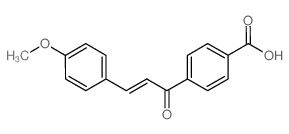 4-[(E)-3-(4-methoxyphenyl)prop-2-enoyl]benzoic acid Structure