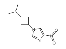 N,N-dimethyl-3-(4-nitroimidazol-1-yl)cyclobutan-1-amine结构式