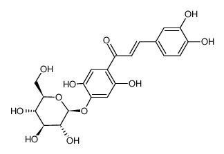 4'-β-D-glucopyranosyloxy-3,4,2',5'-tetrahydroxy-trans-chalcone() Structure