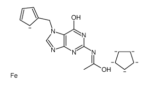 N-[7-(cyclopenta-2,4-dien-1-ylmethyl)-6-oxo-3H-purin-2-yl]acetamide,cyclopentane,iron结构式