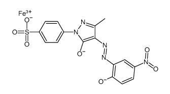 [4-[4,5-dihydro-4-[(2-hydroxy-5-nitrophenyl)azo]-3-methyl-5-oxo-1H-pyrazol-1-yl]benzenesulphonato(3-)]iron结构式