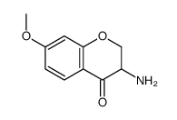 4H-1-Benzopyran-4-one,3-amino-2,3-dihydro-7-methoxy-(9CI) Structure