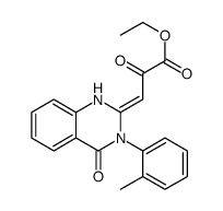 ethyl (3E)-3-[3-(2-methylphenyl)-4-oxo-1H-quinazolin-2-ylidene]-2-oxopropanoate结构式