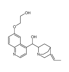 α-(5-Ethylidene-2-quinuclidinyl)-6-(2-hydroxyethoxy)-4-quinolinemethanol Structure