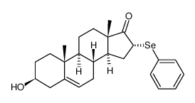 3β-hydroxy-16α-(phenylseleno)androst-5-en-17-one Structure