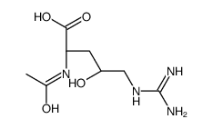 (2S)-2-acetamido-5-(diaminomethylideneamino)-4-hydroxypentanoic acid Structure