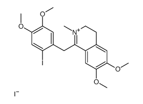 1-[(2-iodo-4,5-dimethoxyphenyl)methyl]-6,7-dimethoxy-2-methyl-3,4-dihydroisoquinolin-2-ium,iodide Structure