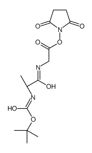 2,5-Dioxo-1-pyrrolidinyl N-{[(2-methyl-2-propanyl)oxy]carbonyl}-L -alanylglycinate结构式