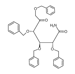 2,3,4,6-tetra-O-benzyl-5-dehydro-5-oxo-D-gluconamide结构式